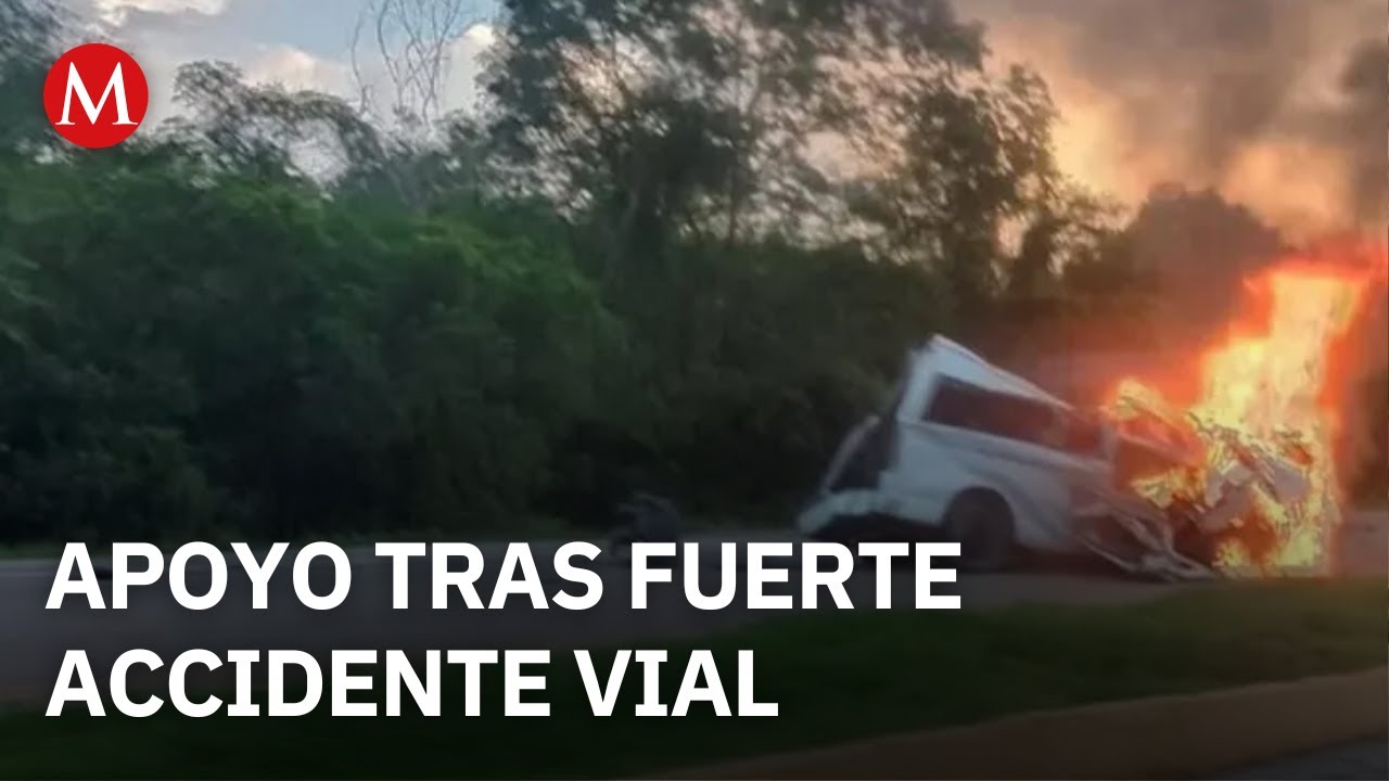 Gobierno de Campeche y Yucatán brindan apoyo tras accidente en carretera Mérida-Campeche