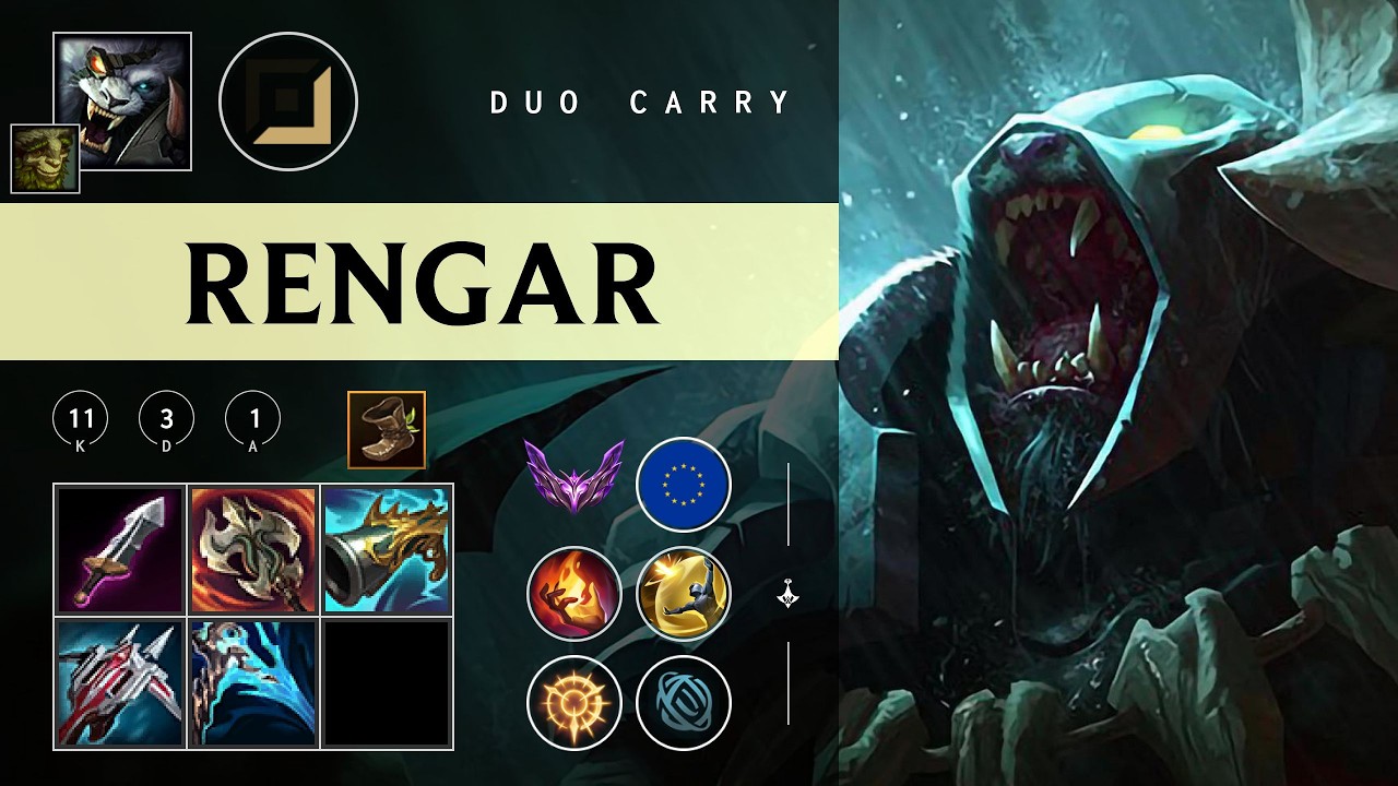 Rengar ADC vs Ezreal - EUW Master Patch 26.03