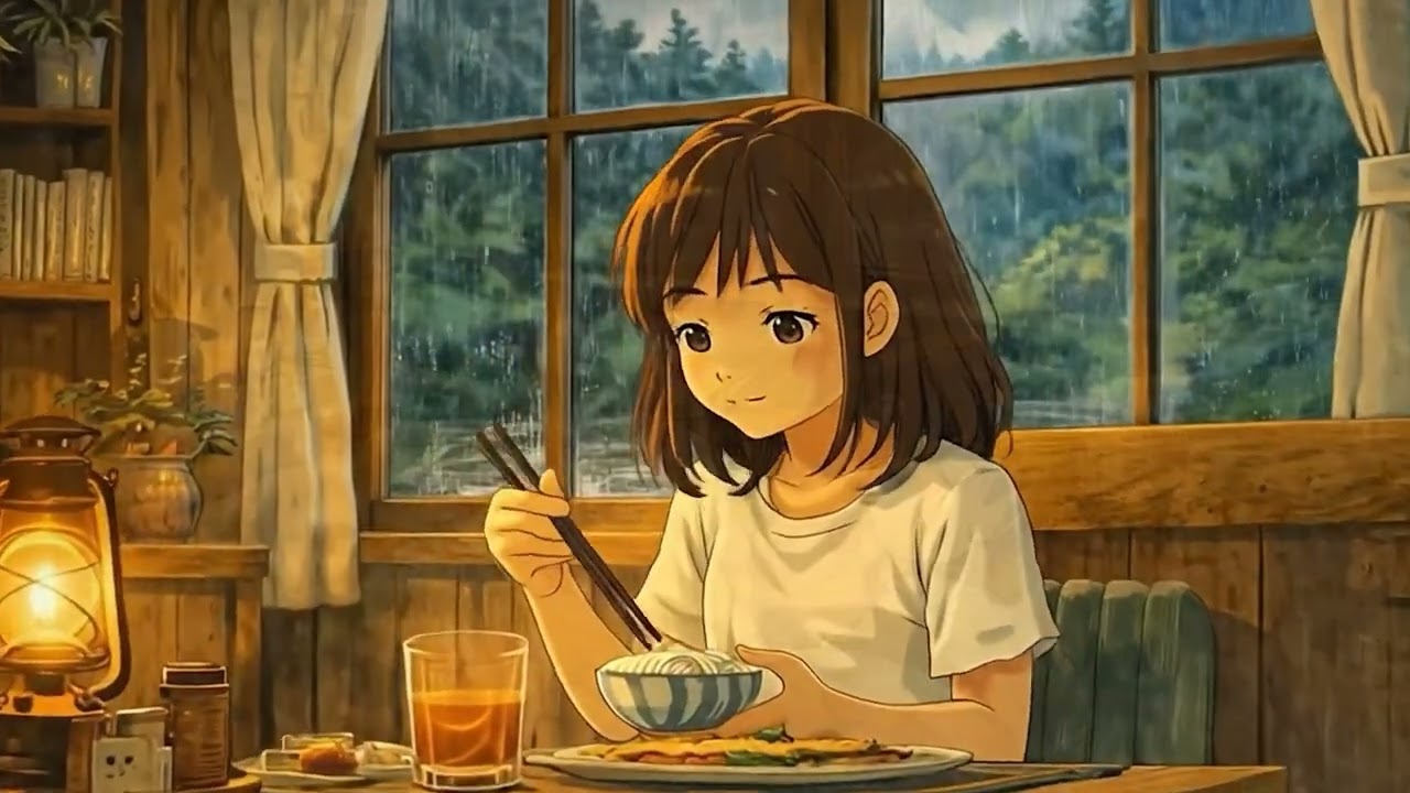 A Cozy Rainy Day in the Countryside 🌧️ | Ghibli Daily Life Story for Sleep, Relax & Peaceful Mind
