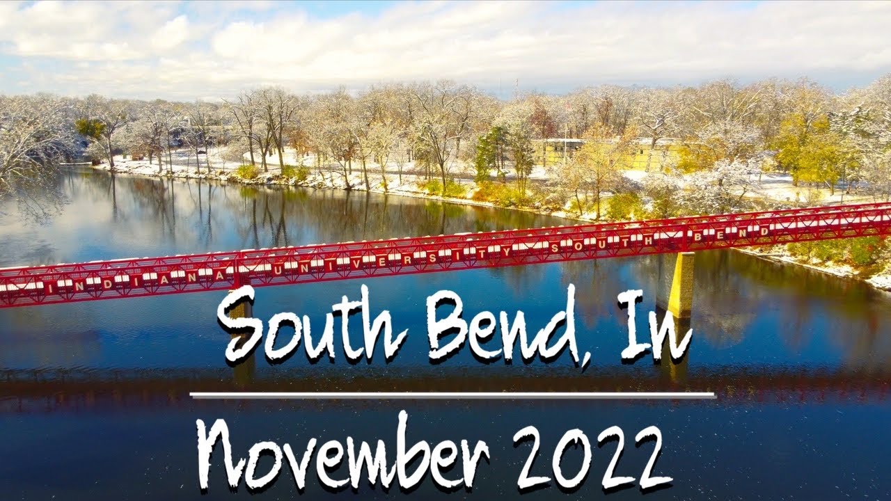 Snowy Flight Along the St.Joseph River South Bend Indiana