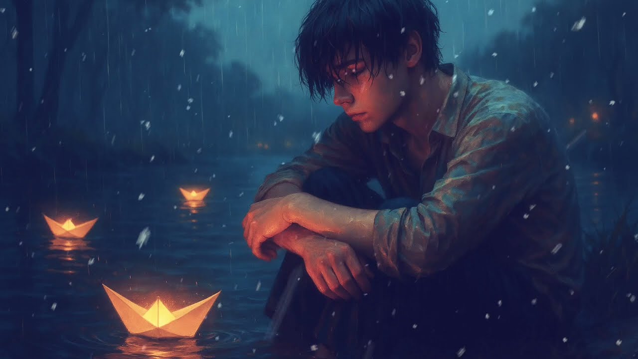 Rainy Night Heartbreak 💔 Dream Pop Ballad | Sad Piano, Warm Male Vocal – “Paper Boats”