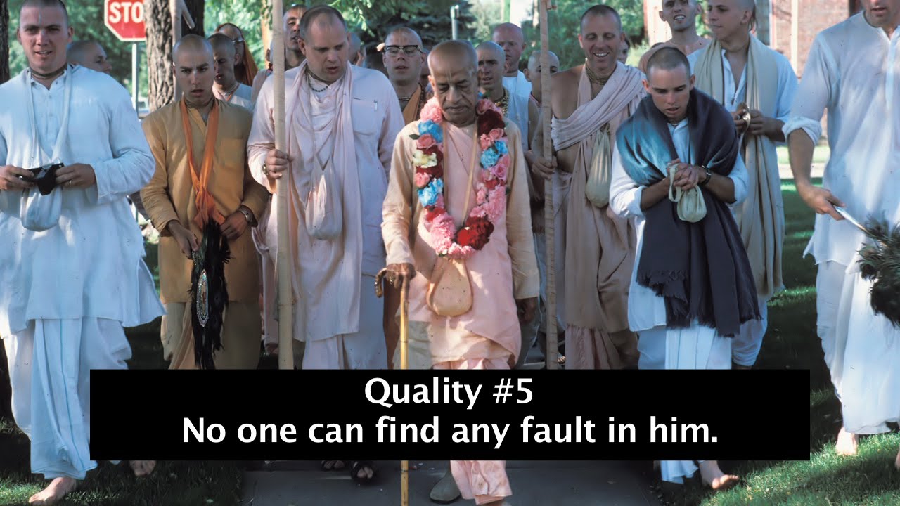 Remembering how no one could find fault in Srila Prabhupada