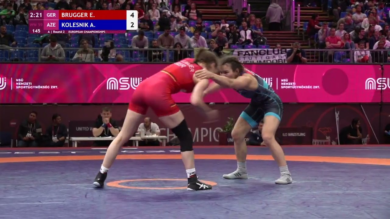 Round 2 WW - 59 kg: E. BRUGGER (GER) v. A. KOLESNIK (AZE)