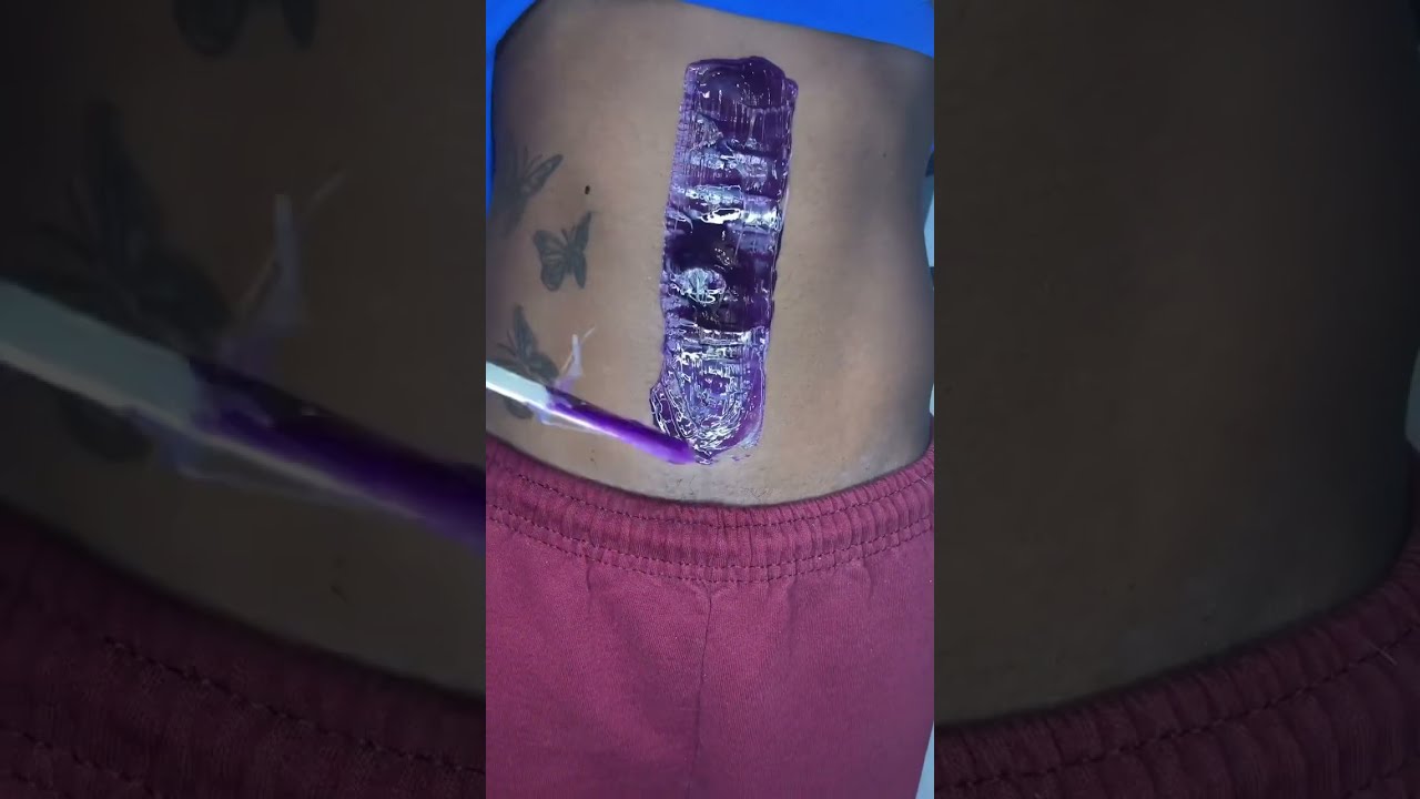 Stomach Waxing with Sexy Smooth Purple Seduction Hard Wax | TN Travel Esthetician