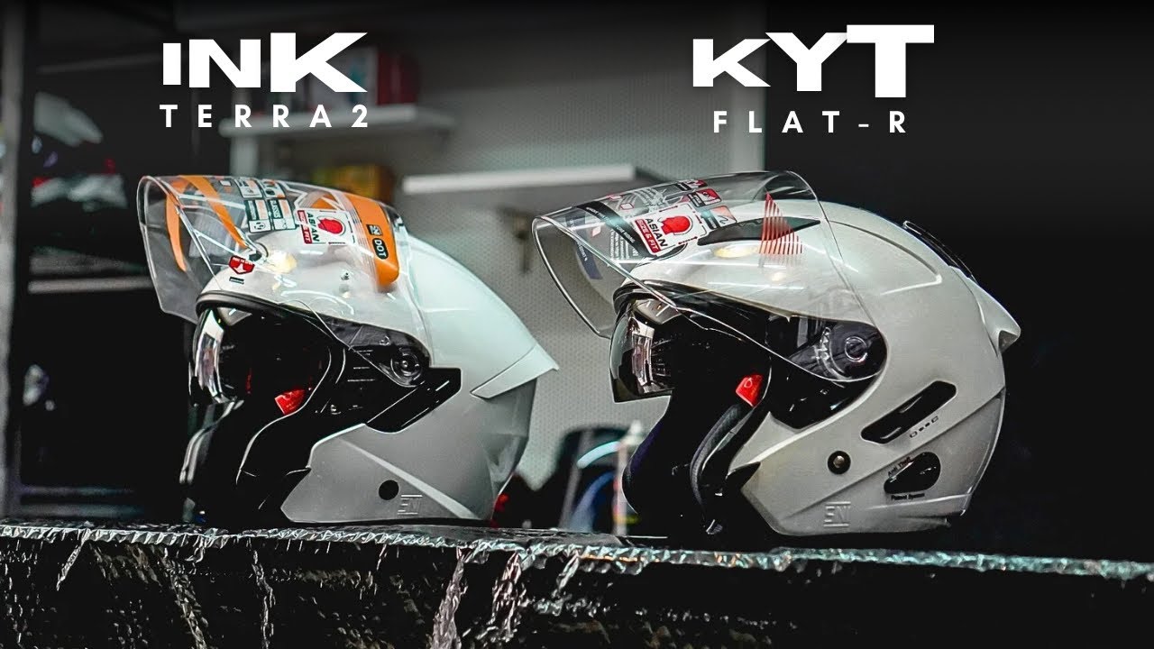 Helm open face dengan segudang fiturnya !! INK TERRA 2 ATAU KYT FLAT-R ??