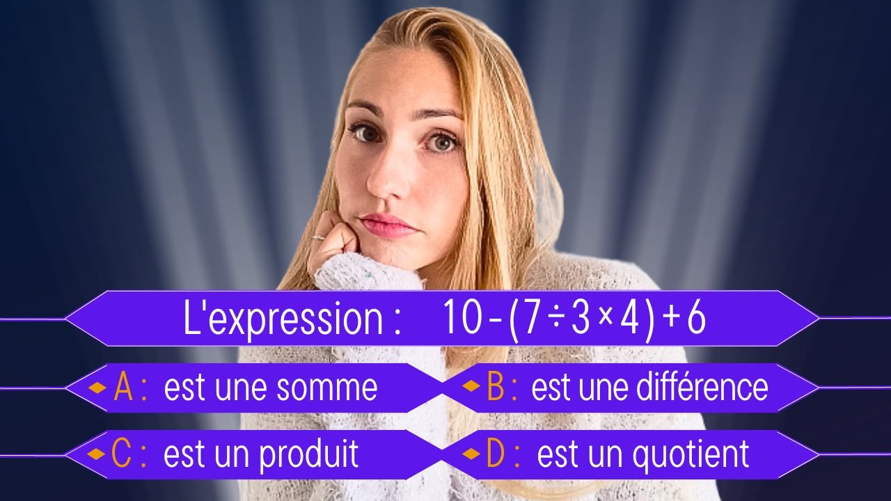 Détermine la NATURE D'UNE EXPRESSION numérique