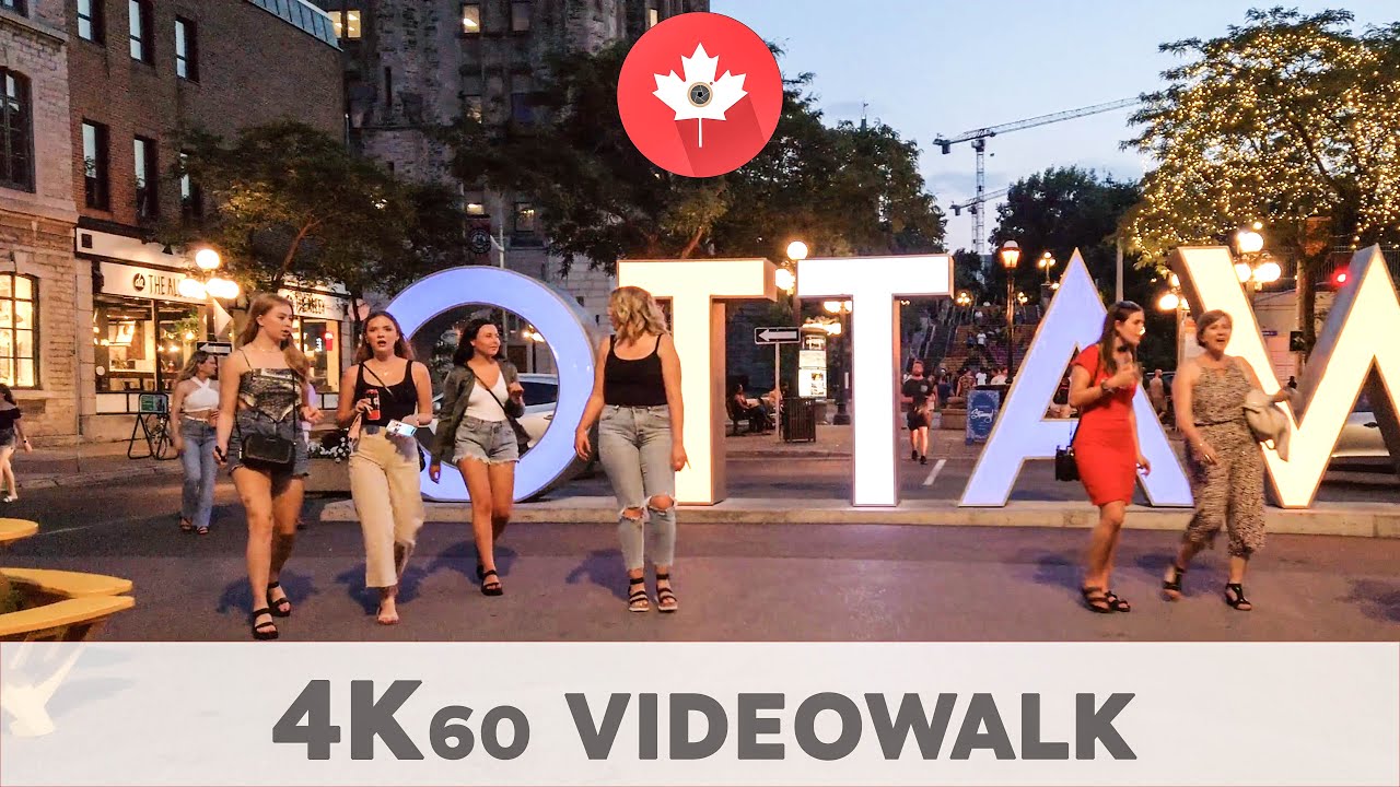 Downtown OTTAWA Friday Night Walk Tour | 06 August 2021| 4K UHD 60fps