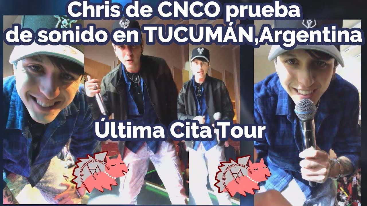 Chris de CNCO en la prueba de sonido de TUCUMÁN , Argentina durante la ÚLTIMA CITA TOUR #Chris #CNCO