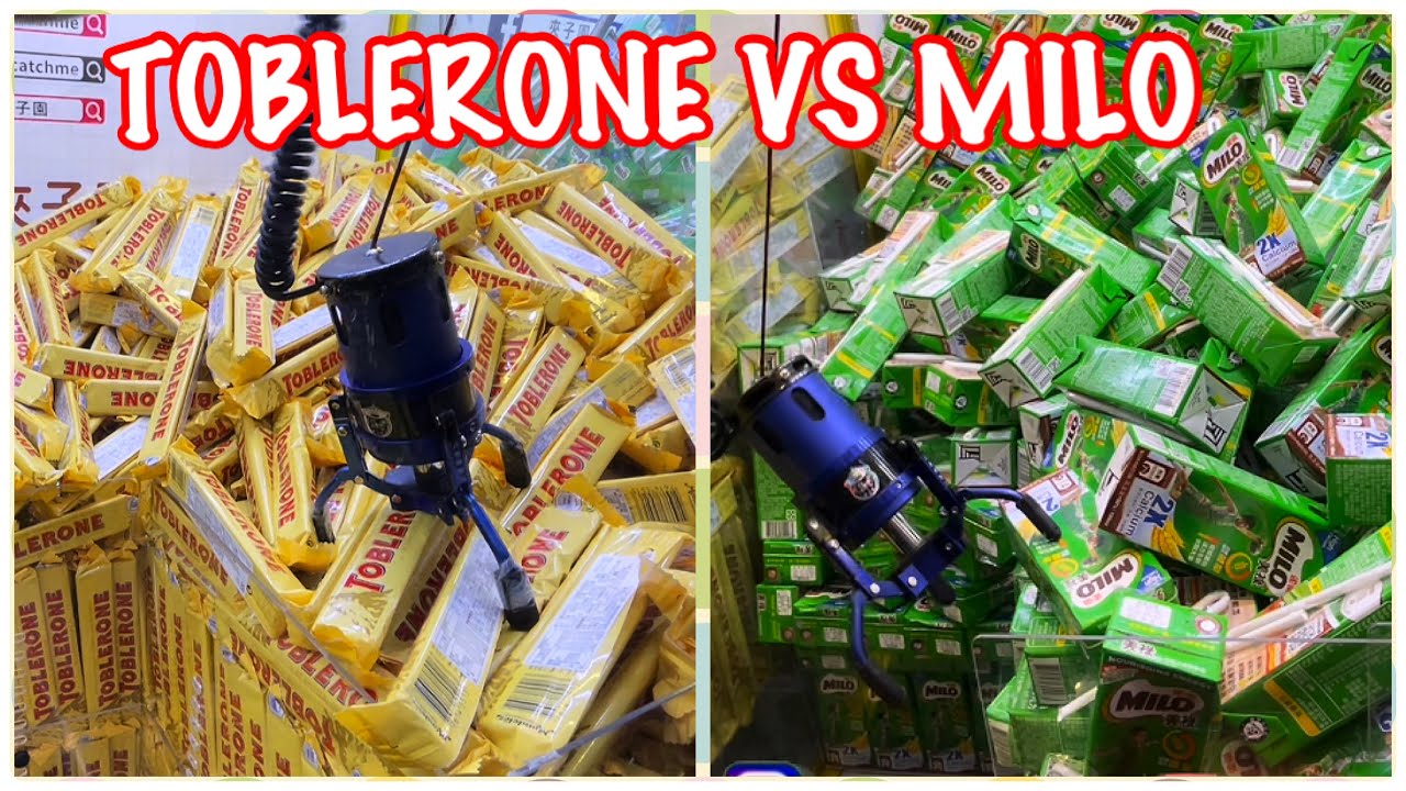 TOBLERONE VS MILO ( NO CUT NO EDIT ) CLAW MACHINE , 夾娃娃