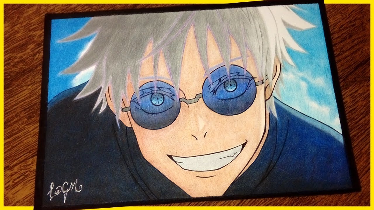 Como Desenhar O SATORU GOJO 🔵🔴🟣 Passo A Passo ✍✅