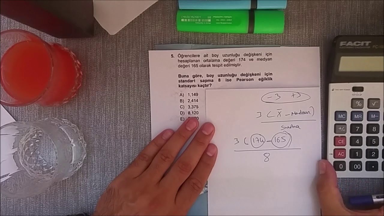Ozan Pişkin-Pearson Eğiklik Katsayısı Sorusunun &Ccedil;&ouml;z&uuml;m&uuml;