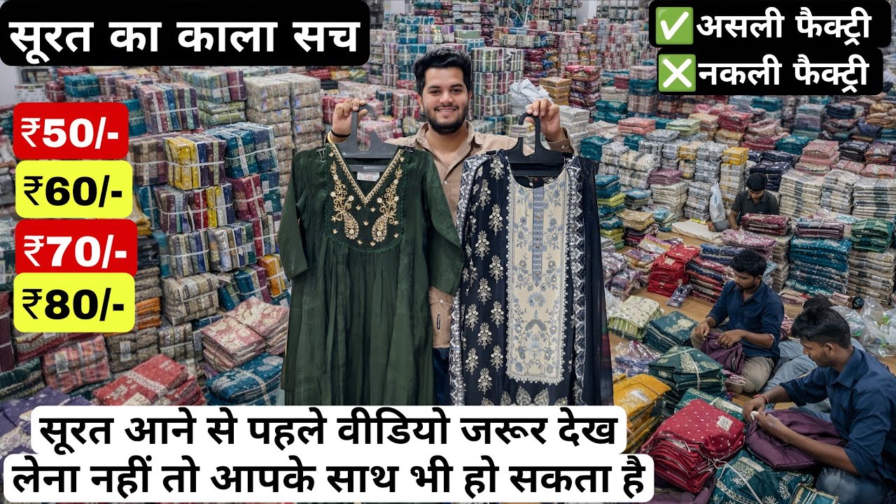 सूरत बाजार की असली सच्चाई kurti wholesale market in surat ladies suit wholesale market vanshmj