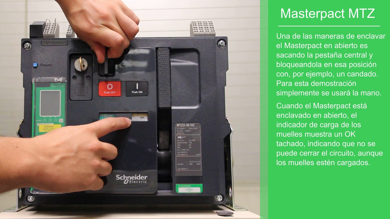 Enclavamiento en abierto de un Masterpact MTZ