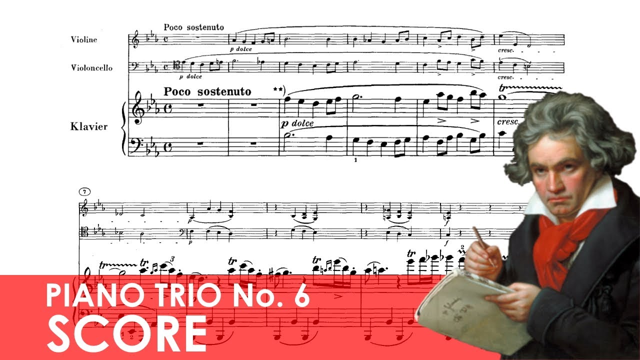 BEETHOVEN Piano Trio No. 6 in E-flat major (Op. 70, No. 2) Score