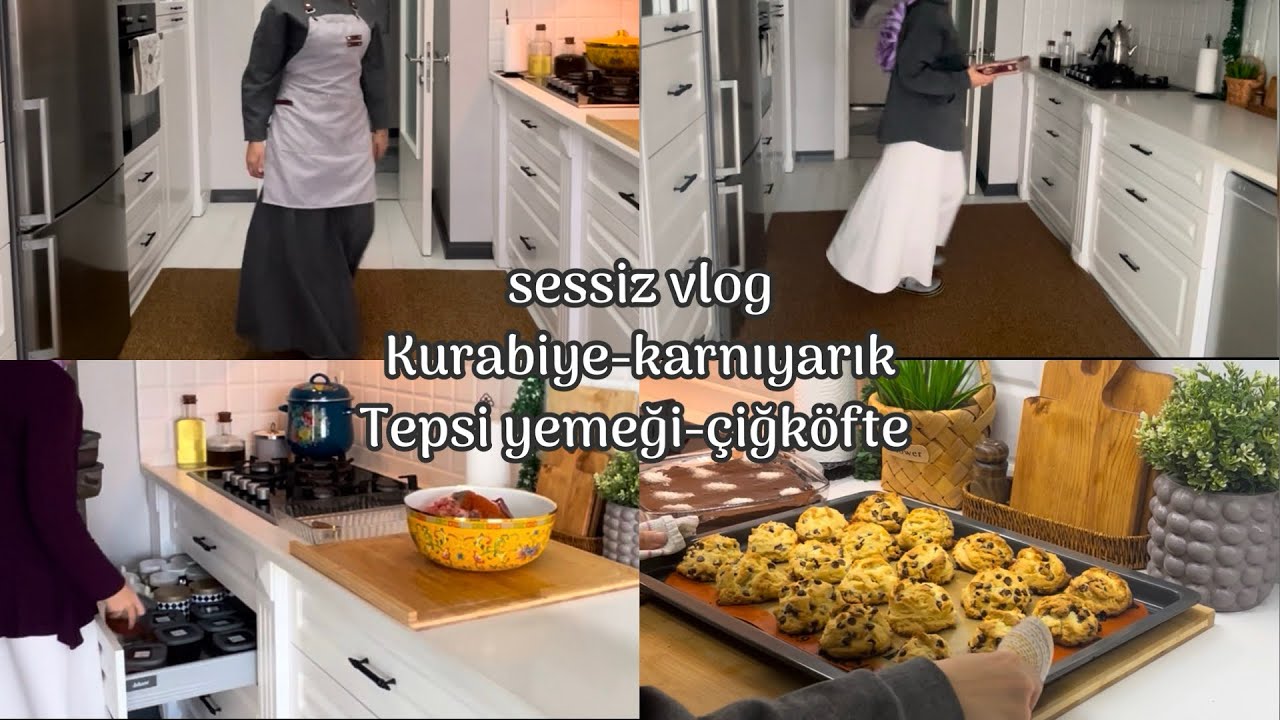 Кухонная мотивация🫶🏻тихий видеоблог🌸 печенье-çiğköfte-tray food-karnıyarık