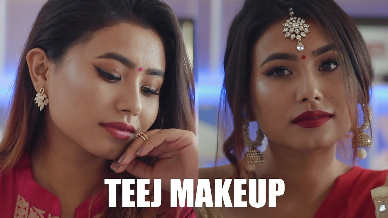 Nepali \ Indian Festive Makeup Look | TEEJ Special | Beauty Nepal|