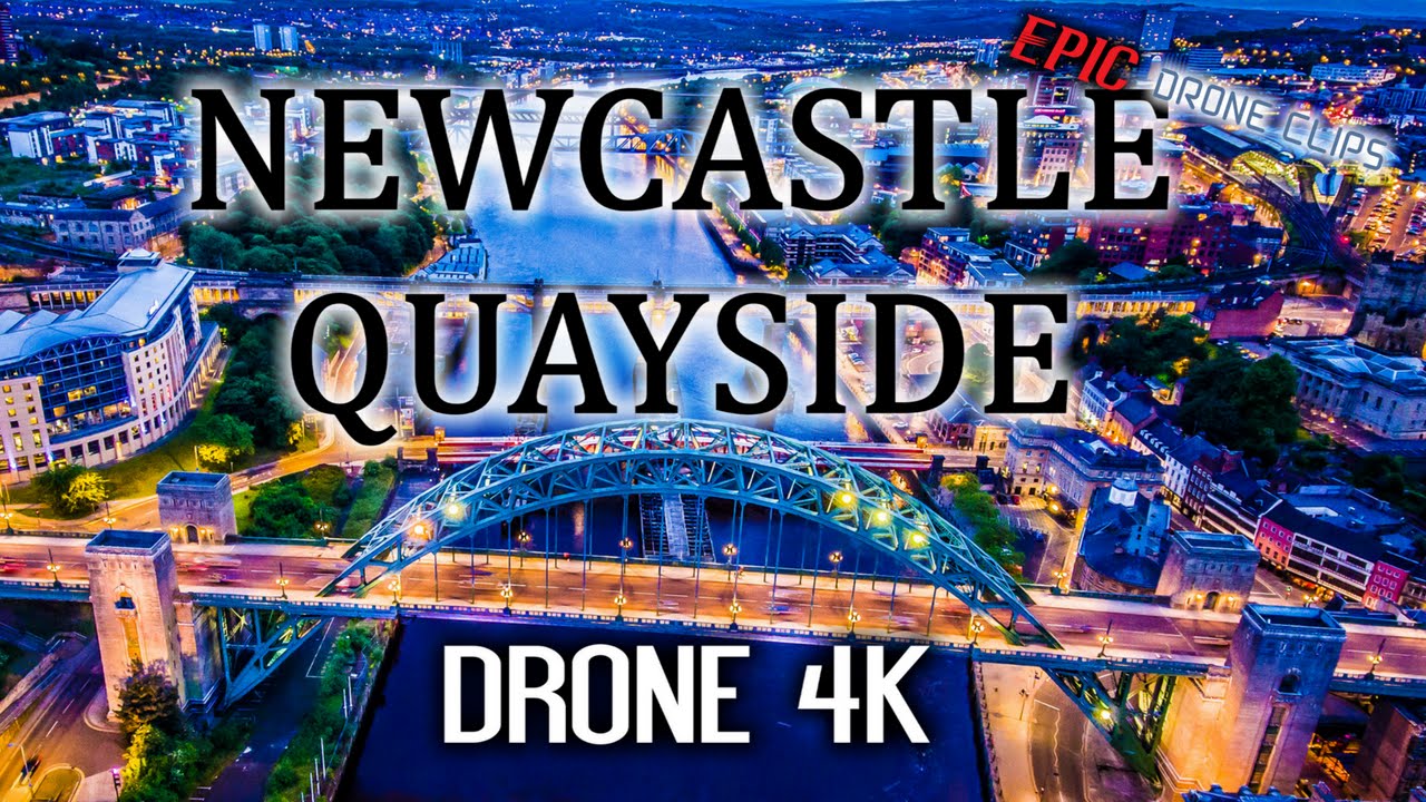 Newcastle Quayside Drone 4K Aerial footage Day & Night - #EpicDroneClips No.9
