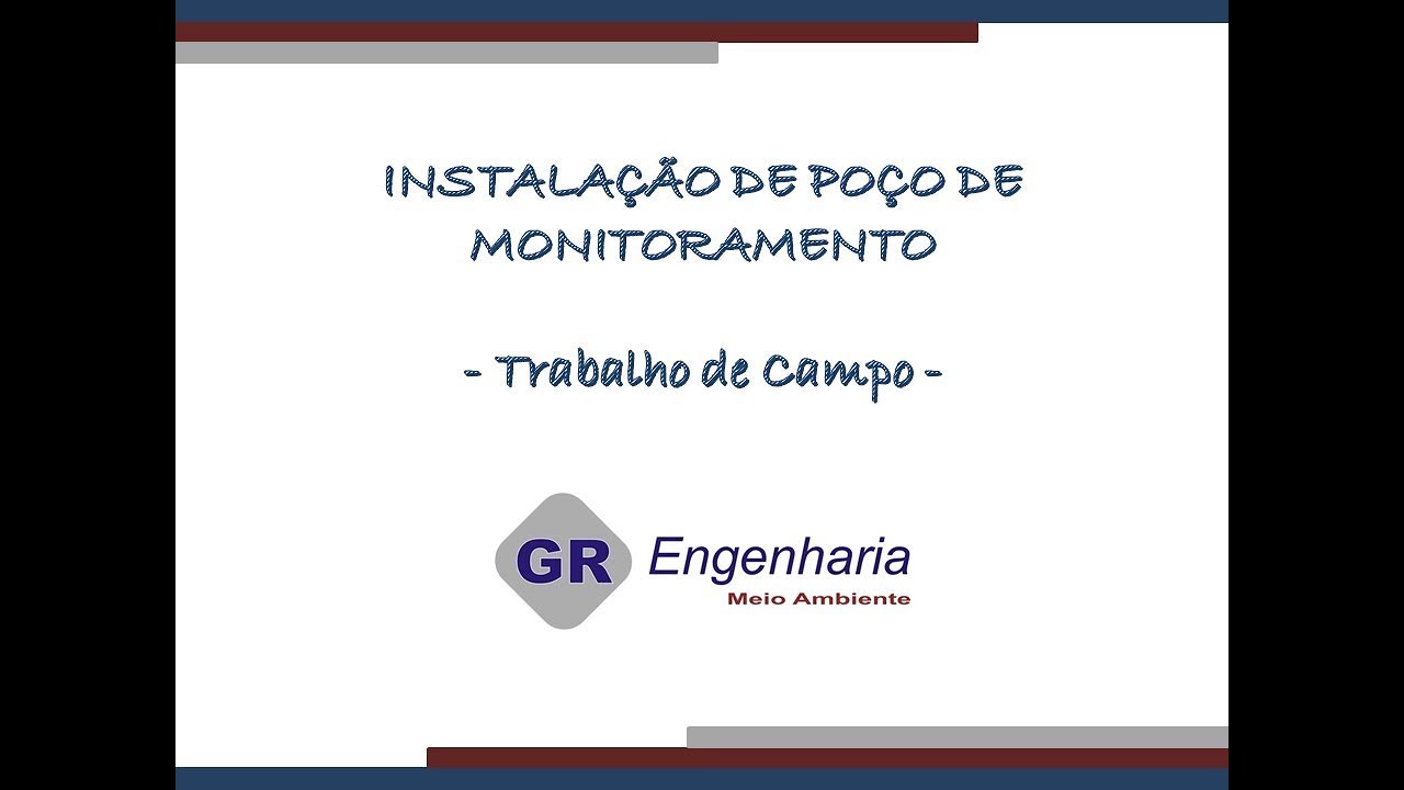 Instalação de Poço de Monitoramento