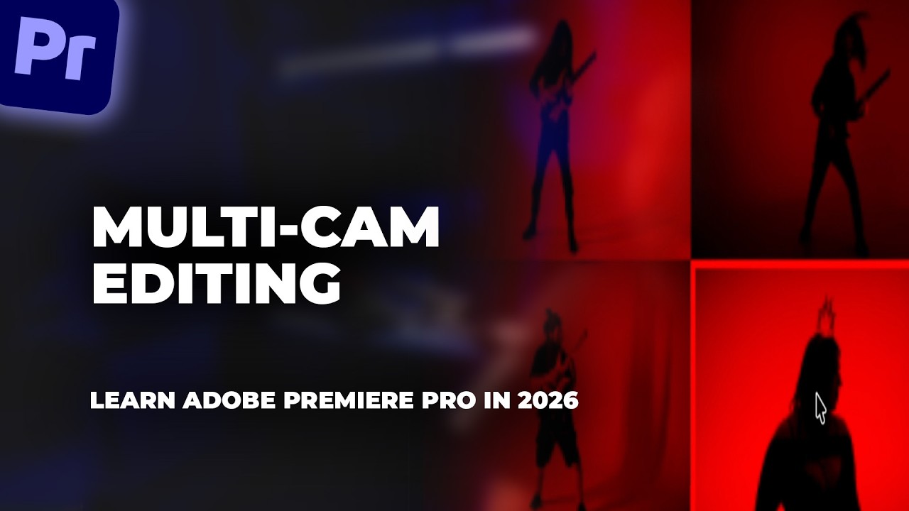 Многокамерный монтаж — изучите Adobe Premiere Pro в 2026 году — Эпизод 10
