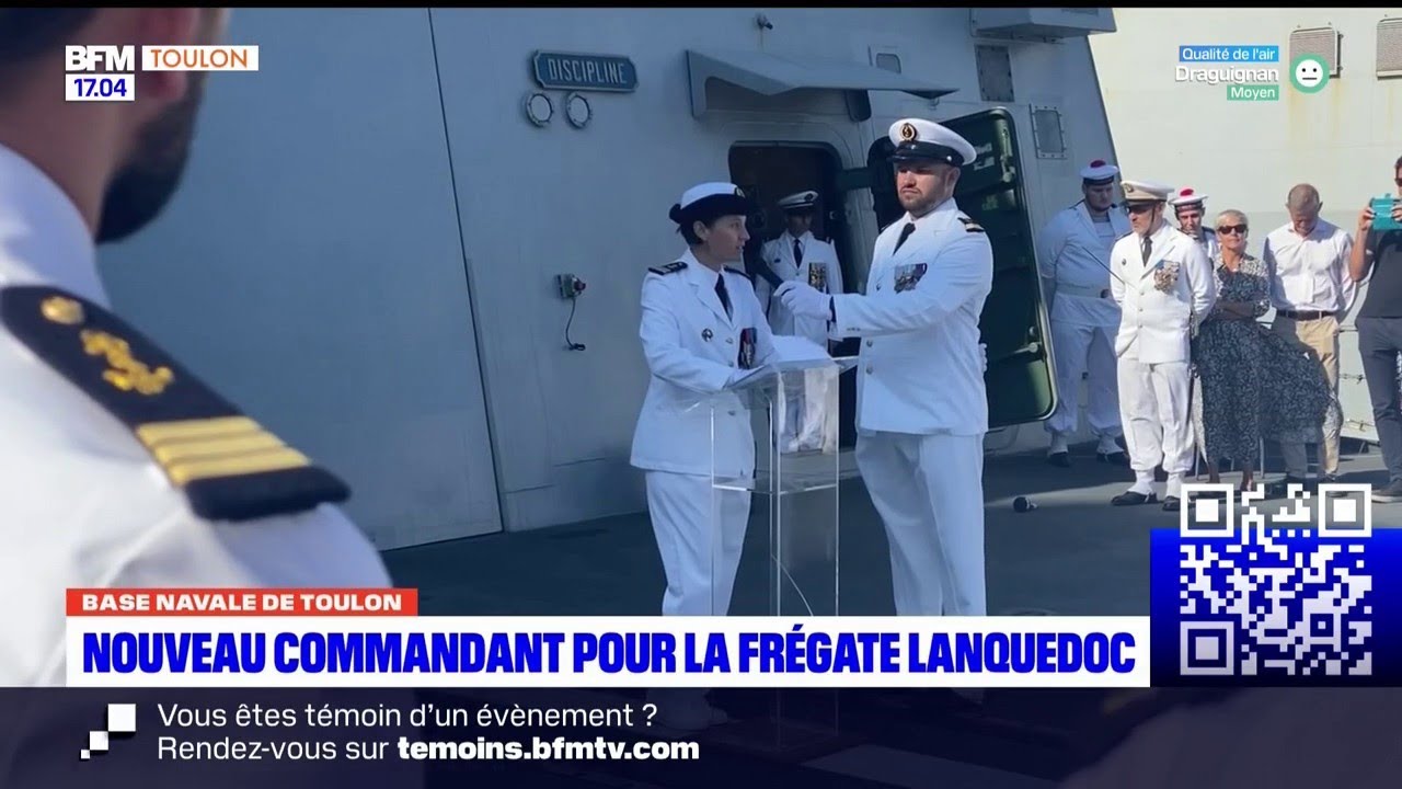 Toulon: Christine Ribbe prend le commandement de la Frégate Languedoc