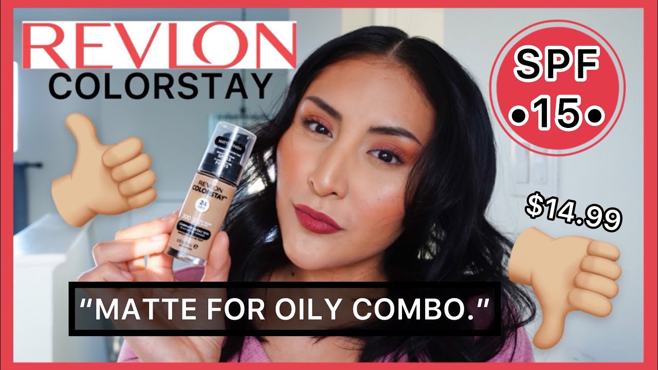 REVLON COLORSTAY FOUNDATION SPF15 | Matte For Oily Combination | Application Review, (Drugstore)