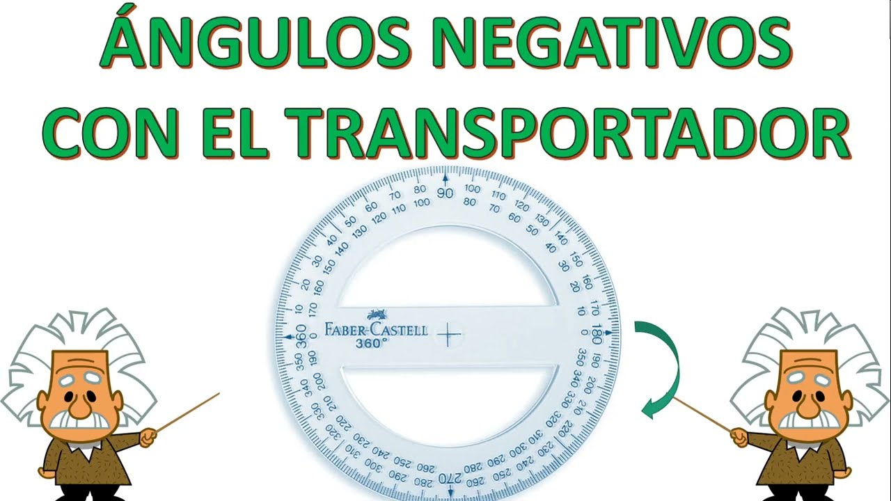 MEDICIÓN DE ÁNGULOS NEGATIVOS CON EL TRANSPORTADOR #geometria #ângulos #vertice #segmentos