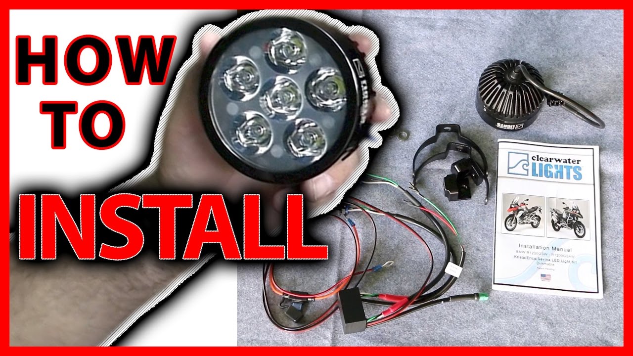How to Install Clearwater Erica LED Lights BMW 2017 R1200GS Adventure Motorcycle Review