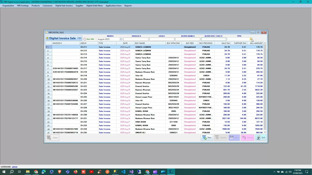 FBR Digital Invoice Desktop Application