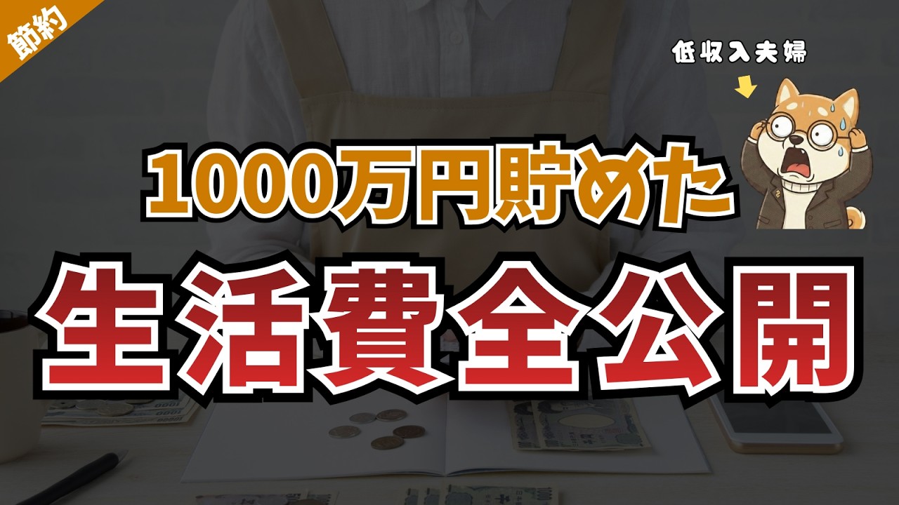 【全公開】手取り２0万円以下の低収入夫婦が1,000万円貯金した家計簿を包み隠さず全て公開！