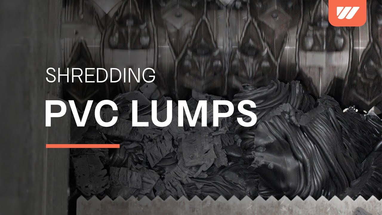 PVC lumps shredding and granulating with a WEIMA WLK 4 and WEIMA WNZ 200