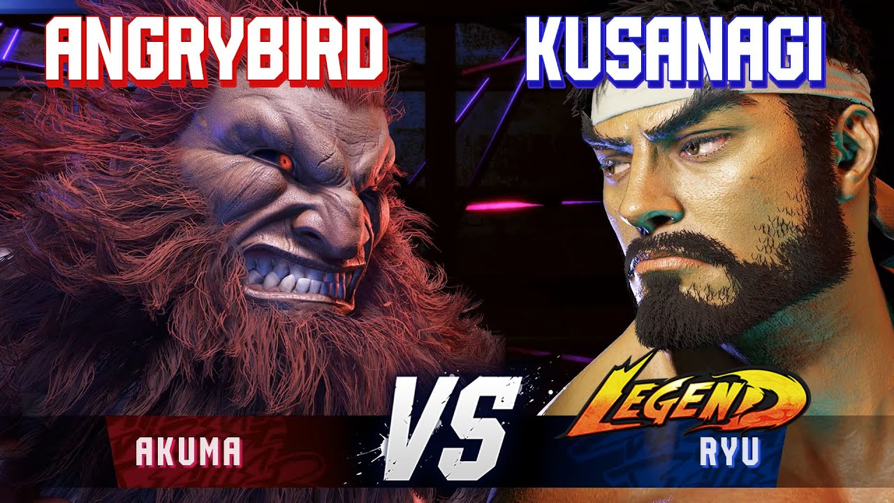 SF6 ▰ ANGRYBIRD (Akuma) vs KUSANAGI (Ryu) ▰ High Level Gameplay