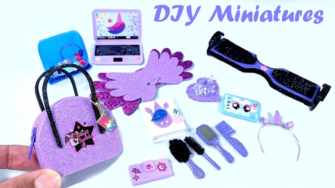 DIY My Little Pony Miniatures - Zippered Purse, Beauty Products, Easy Hoverboard, & More