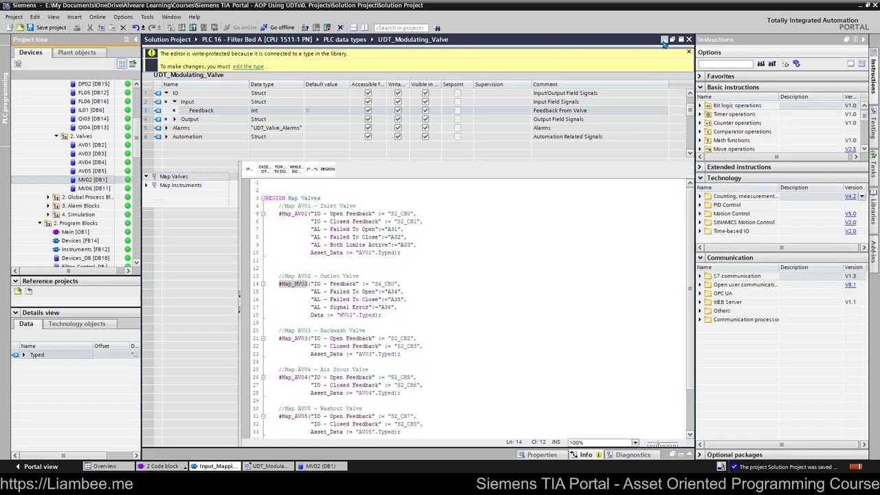 Siemens TIA Portal - Asset Oriented Programming - Input Mapping