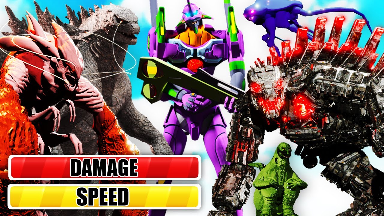 getting a kill with EVERY KAIJU MAX DAMAGE + SPEED in Kaiju Universe Roblox