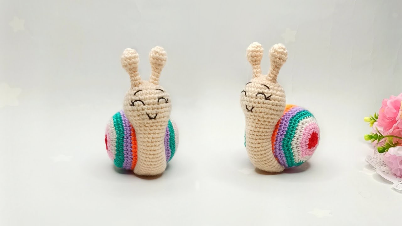 Просто и быстро 👍 Вязаная УЛИТКА из остатков пряжи крючком / Игрушка амигуруми🌈