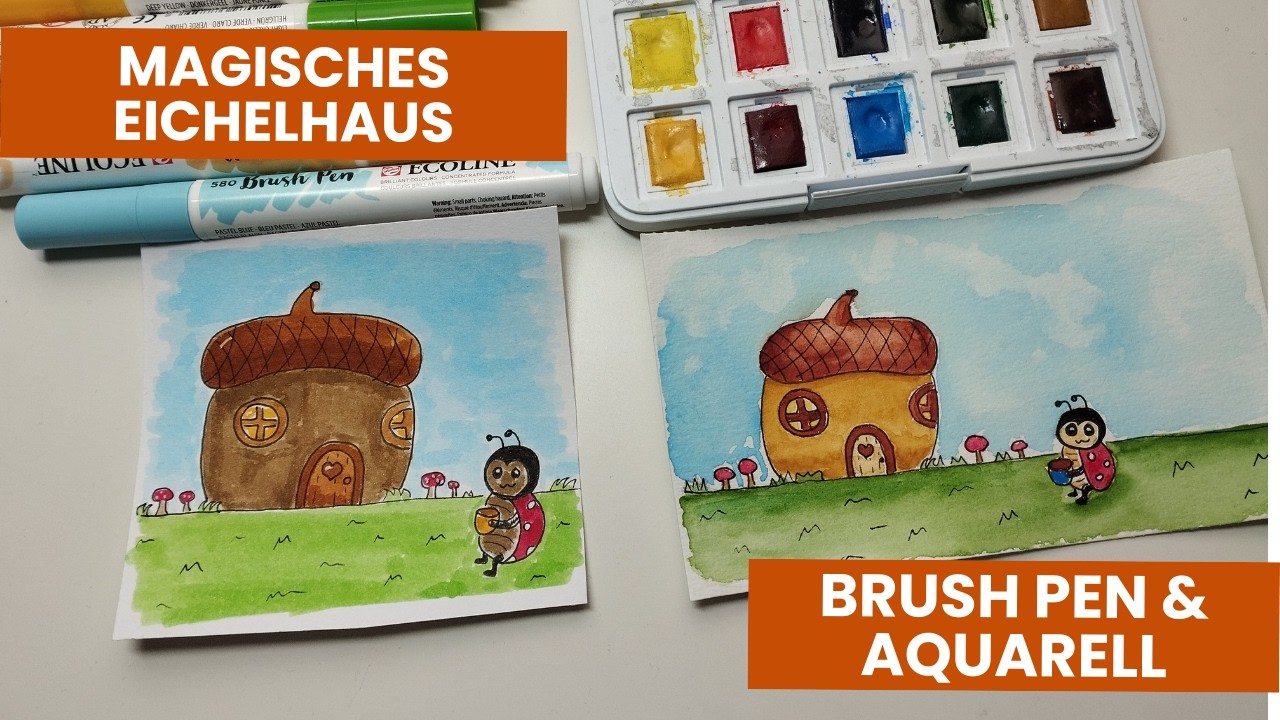Ich habe EIN HAUS AUS EINER EICHEL gemalt… und es wurde MAGISCH!
