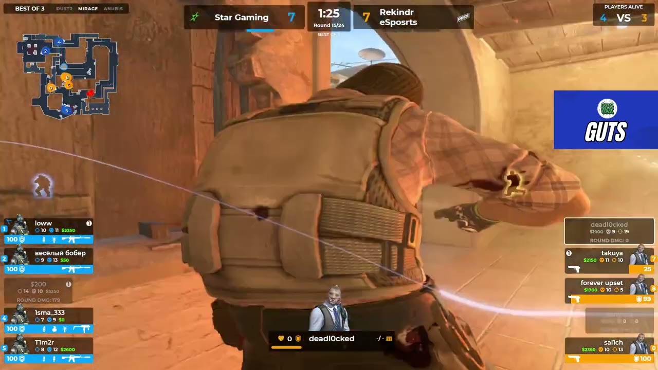 MLT League 3 season quarterfinals┆Rekindr Esports 0:1 Star Gaming┆!tg , !map , !website , !spons