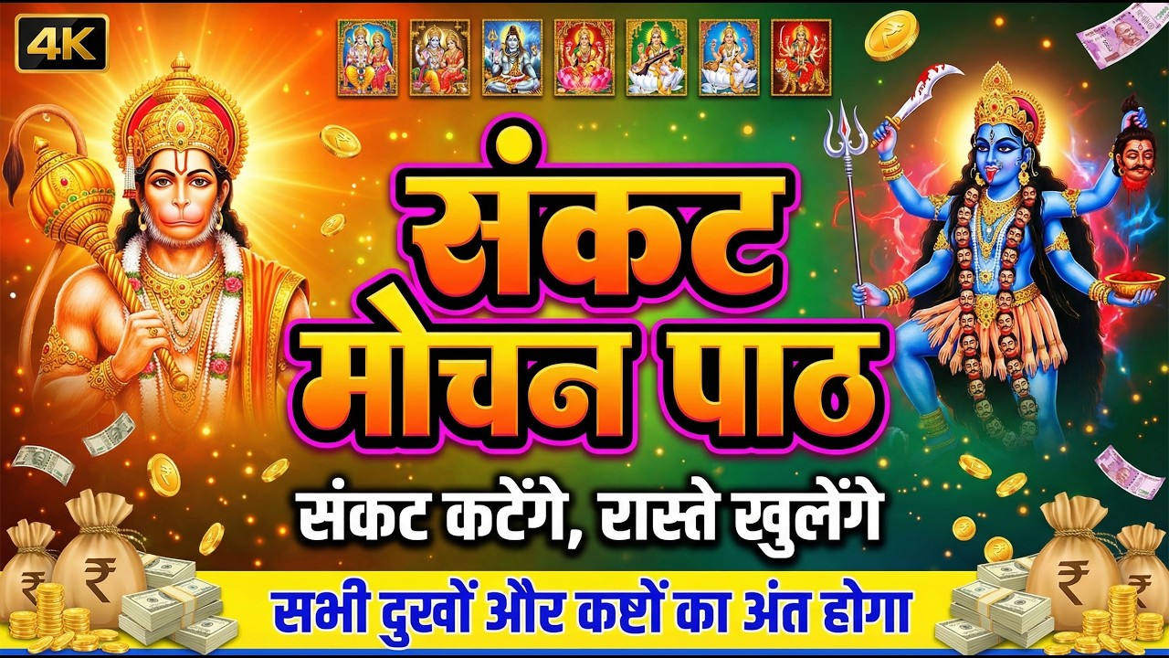 संकट मोचन की कृपा 🙏 सुनते ही काम बनेंगे, घर में धन-सुख आएगा 💰🚩 | Sankat Mochan nonstop Full Path