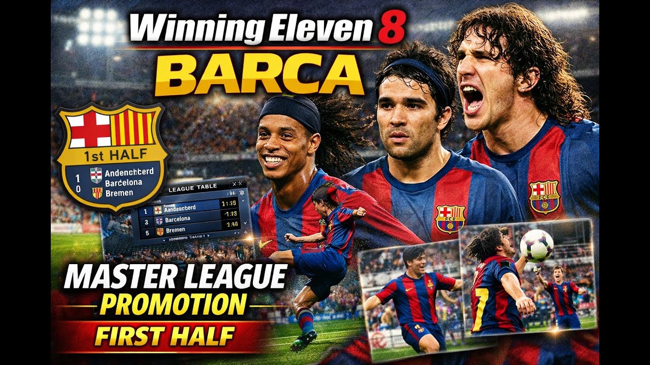 Winning Eleven 8 | FC Barcelona Master League – Promotion Matches First Half Season