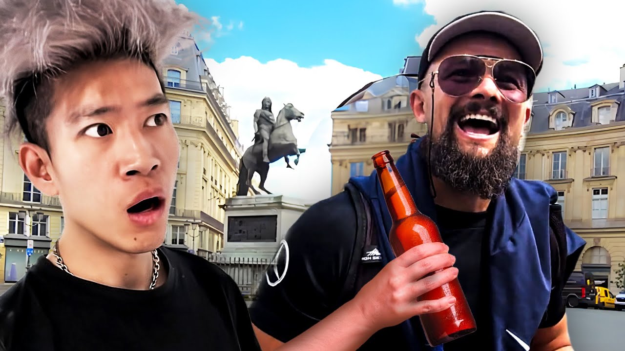 Joey Kaotyk Meets a CRAZY DRUNK Russian Guy In Paris