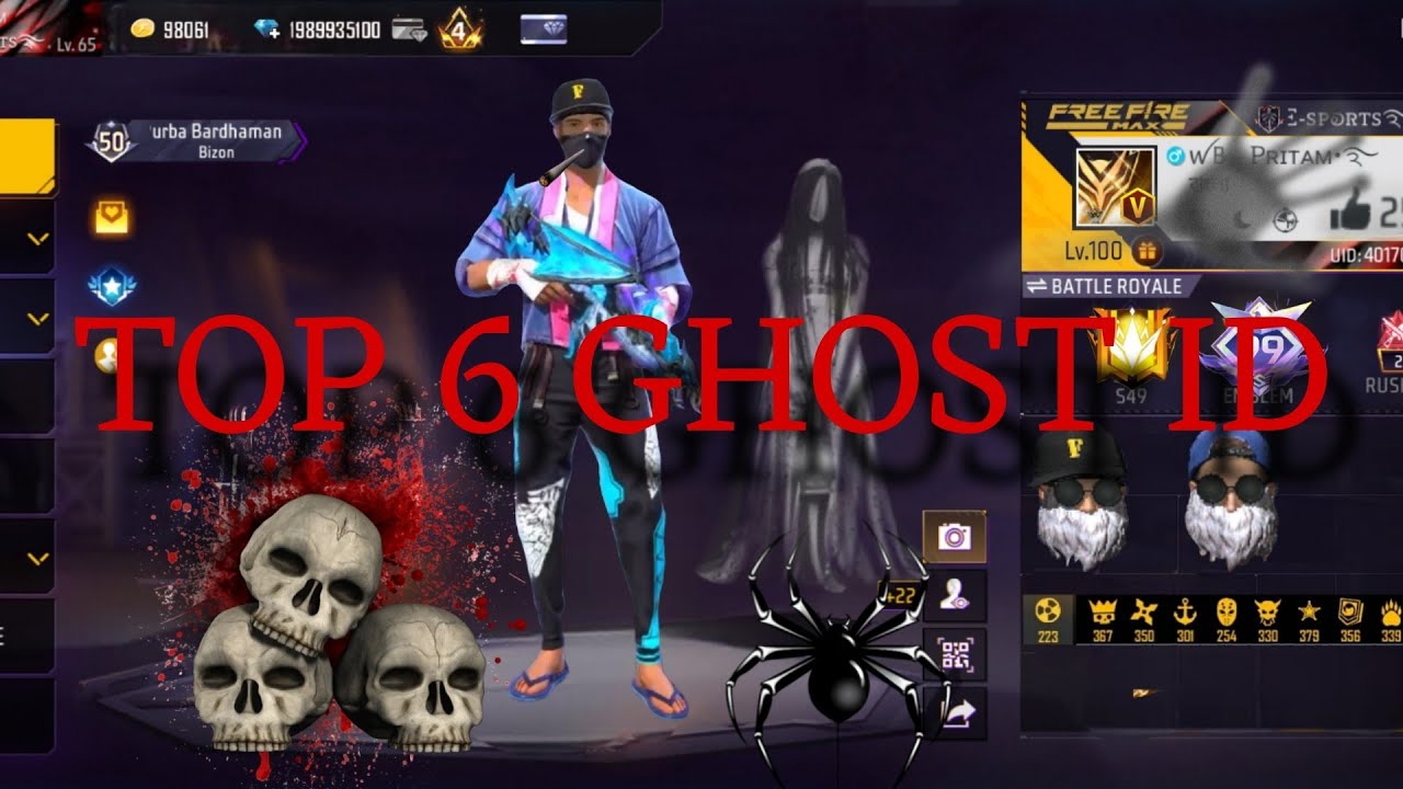 Top 6 Horror IDs in Free Fire 😱 | Scary Free Fire Accounts