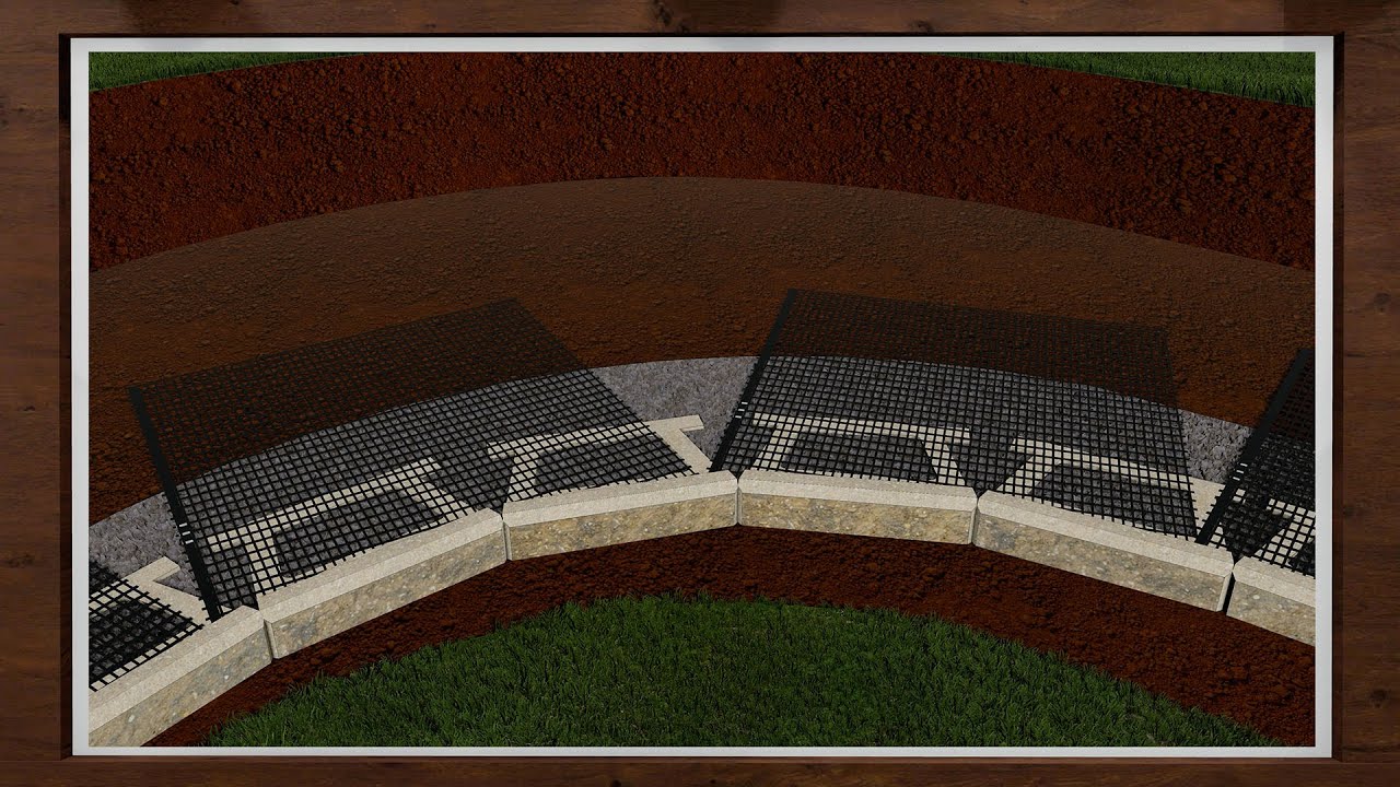 Build Inside Curves in Retaining Walls using Allan Block