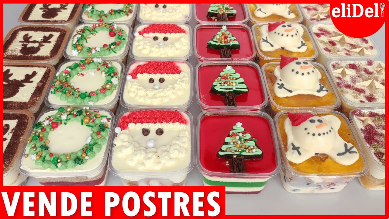 6 Postres SIN HORNO Navideños🎄VENDE y Gana DINERO desde CASA postres para COMPARTIR en NAVIDAD