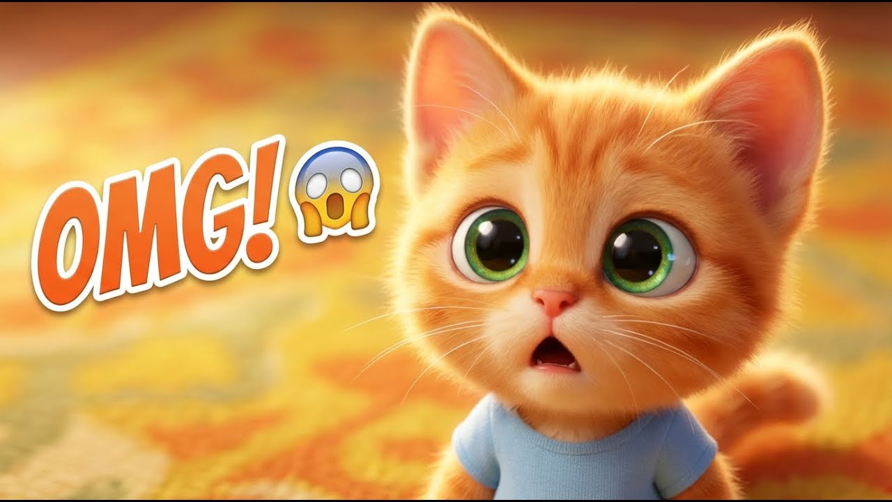 The Ginger Kitten’s Big Adventure in a Pixar-Style World 🐾🥰 #animation #catai #cutecats #funny