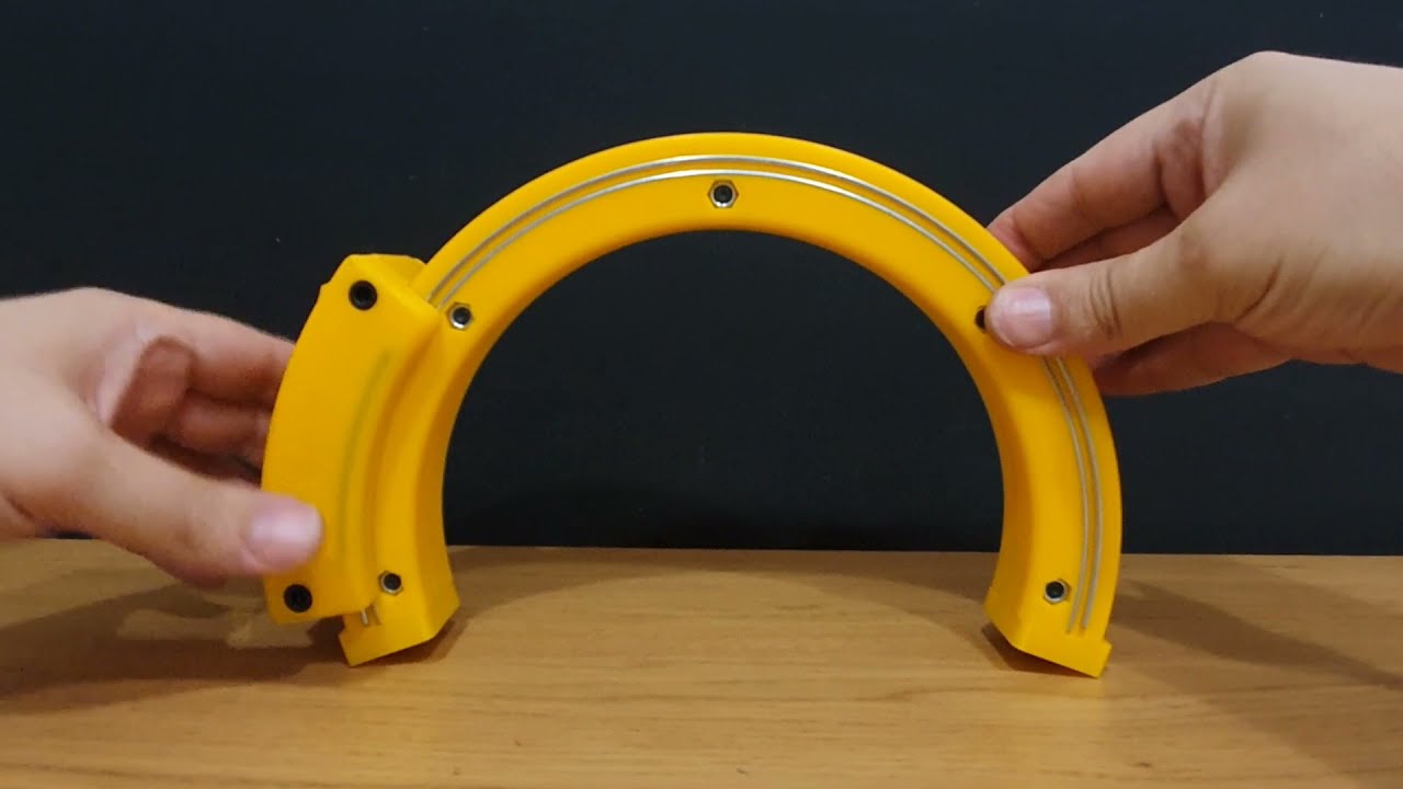 3D Printed Wire Race Curved Guide and Bearing with Recirculating Balls - the build