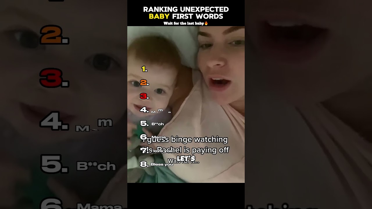 Рейтинг первых слов неожиданного ребенка 👶