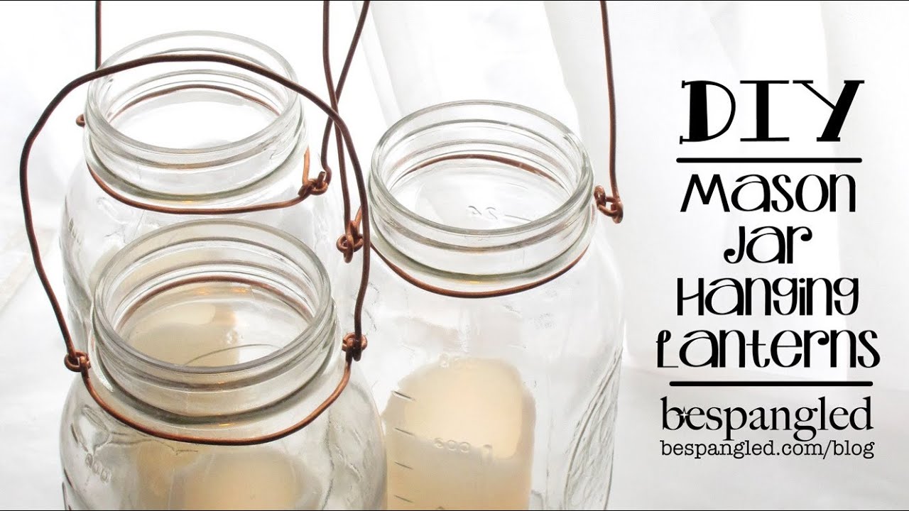 Mason Jar Lantern How To - DIY Wedding Craft / Make a Hanging Mason Jar Lantern