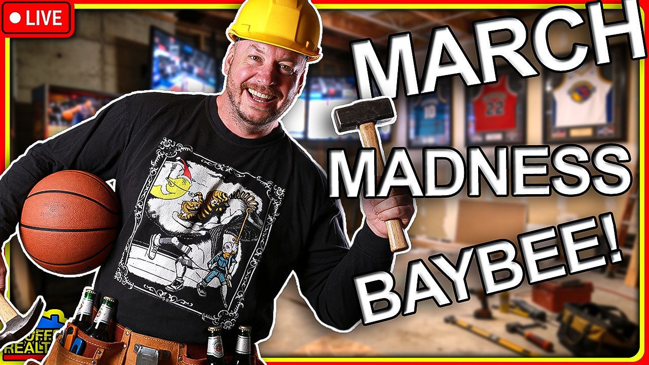 🔴John Stupid Builds A Masterpiece March Madness Man Cave! 🔴 Scuffed Realtor [LIVE]