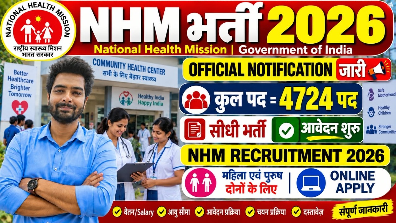NHM Recruitment 2026 | National Health Mission Vacancy 2026 | NHM New Vacancy 2026 | Govt Jobs 2026