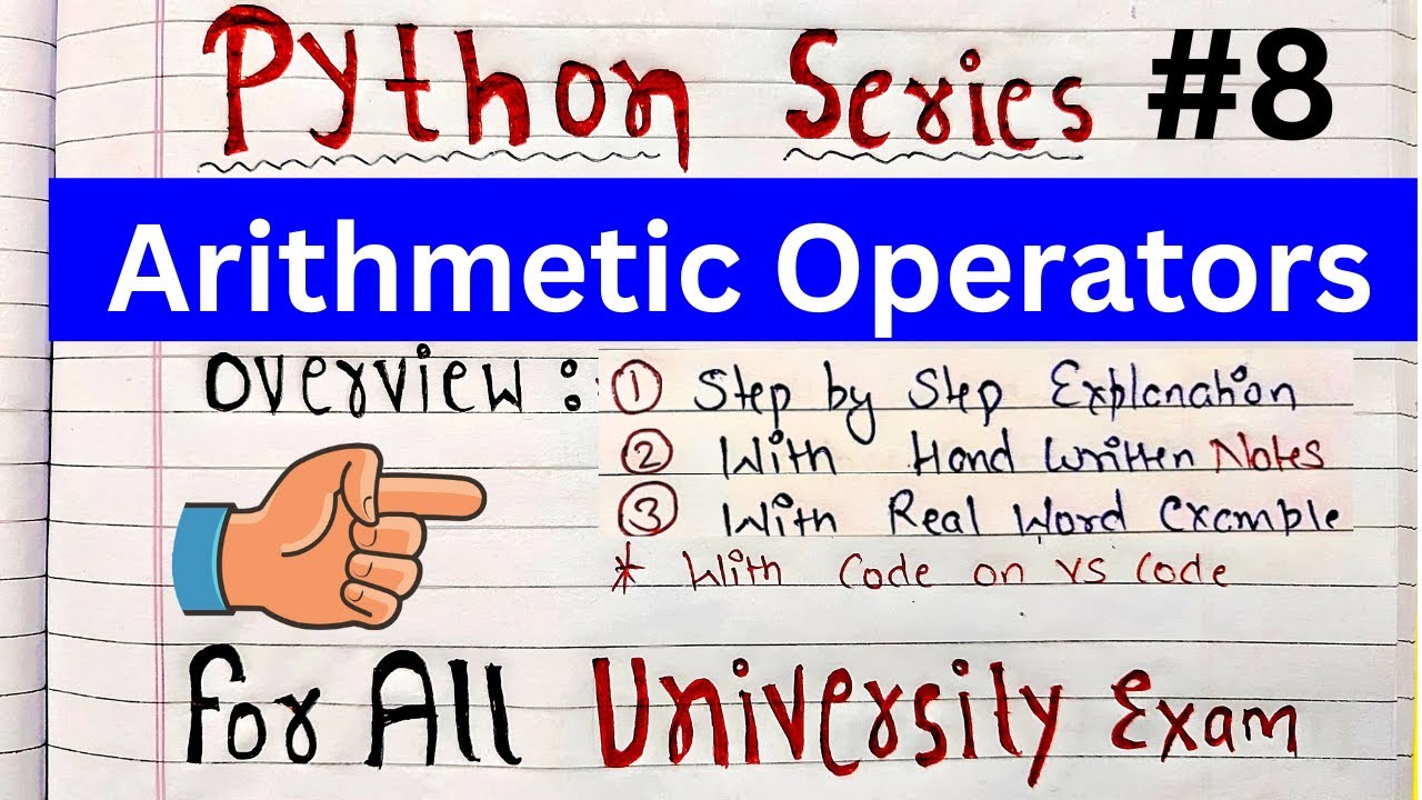 Arithmetic Operators in Python | Python tutorial | code hacker